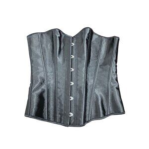 Chicastic Black Lace Up Structured Corset Goth Fairycore Fairygrunge